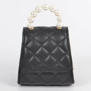 Black Quilted Mini Handbag