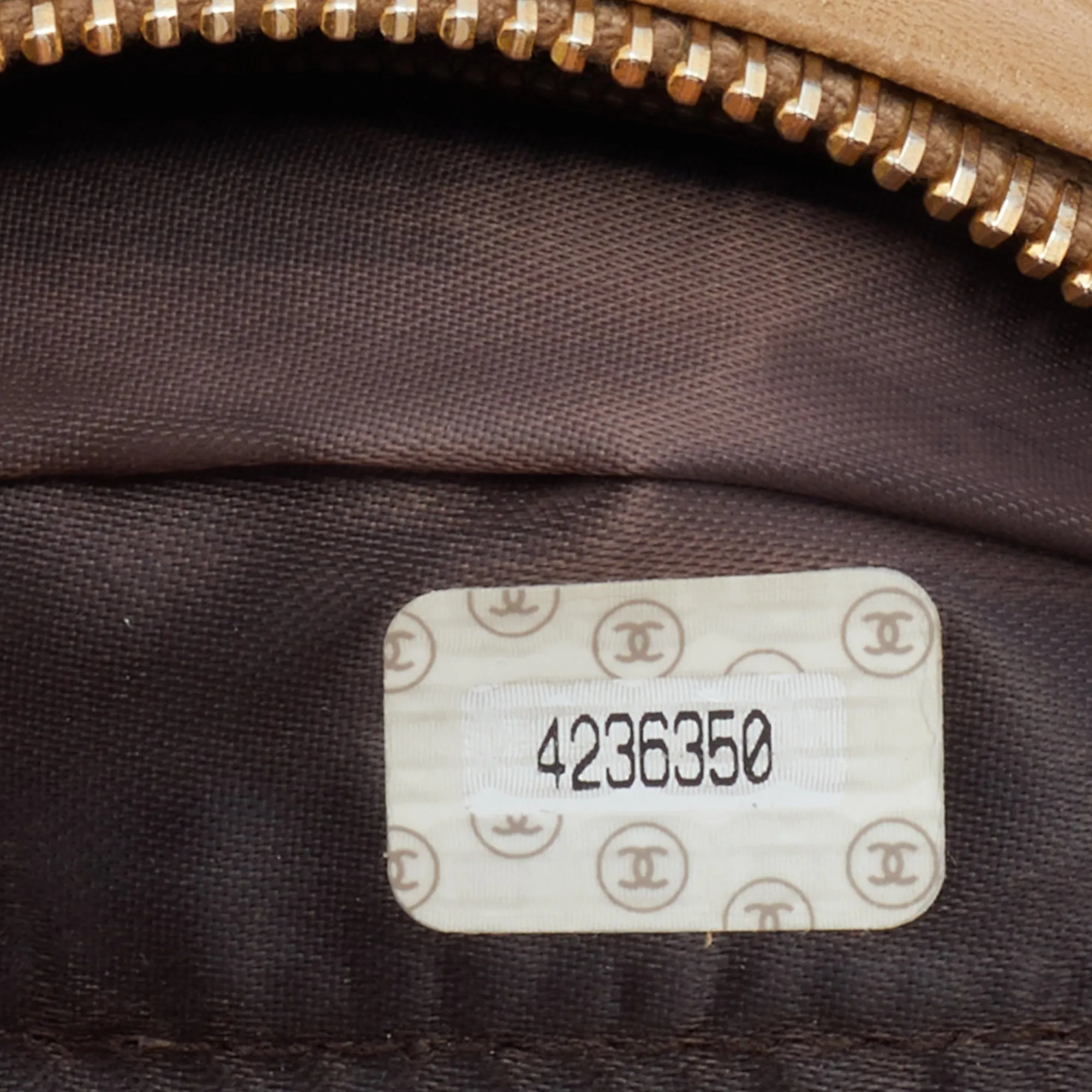 Chanel Beige Quilted Leather Vintage Camera Bag