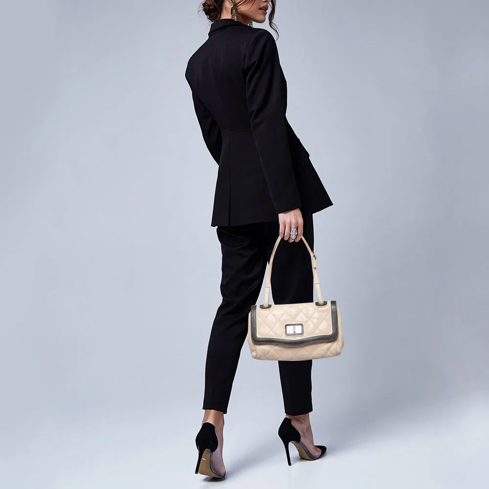 Chanel Beige/Brown Quilted Leather Reissue Shoulder Bag