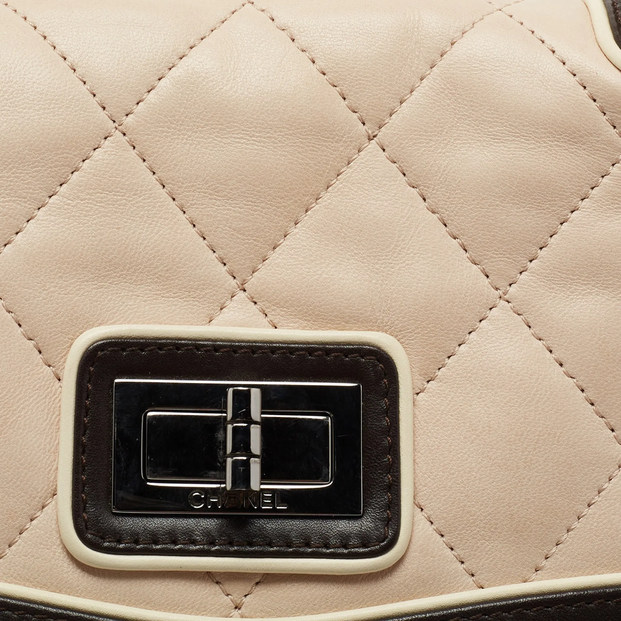 Chanel Beige/Brown Quilted Leather Reissue Shoulder Bag