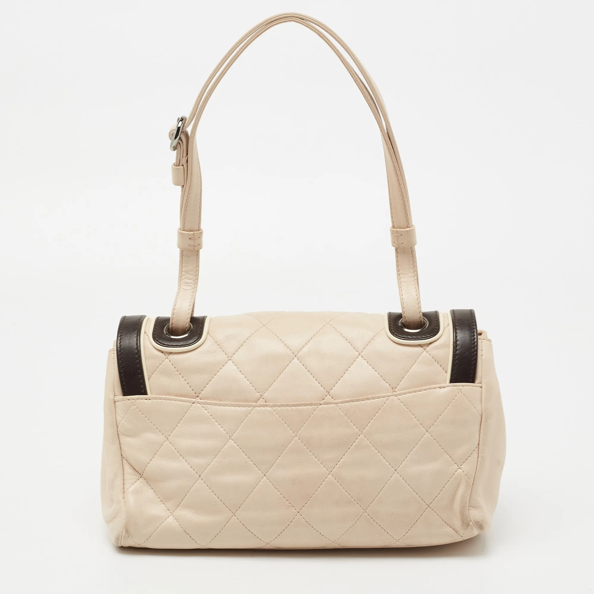 Chanel Beige/Brown Quilted Leather Reissue Shoulder Bag
