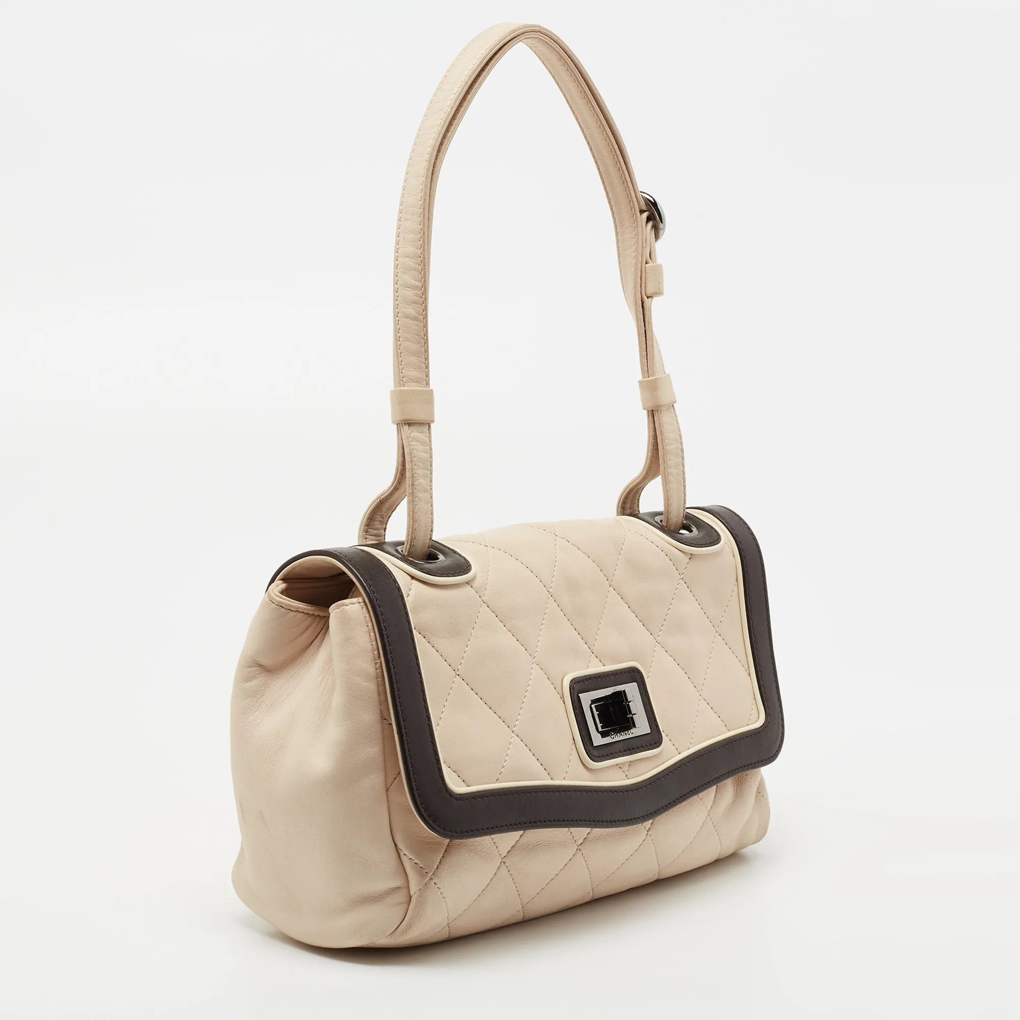 Chanel Beige/Brown Quilted Leather Reissue Shoulder Bag