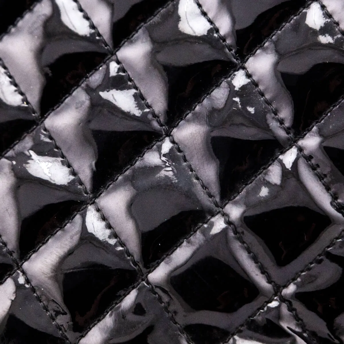 Chanel Black Patent Quilted Large Just Mademoiselle Bowling Bag
