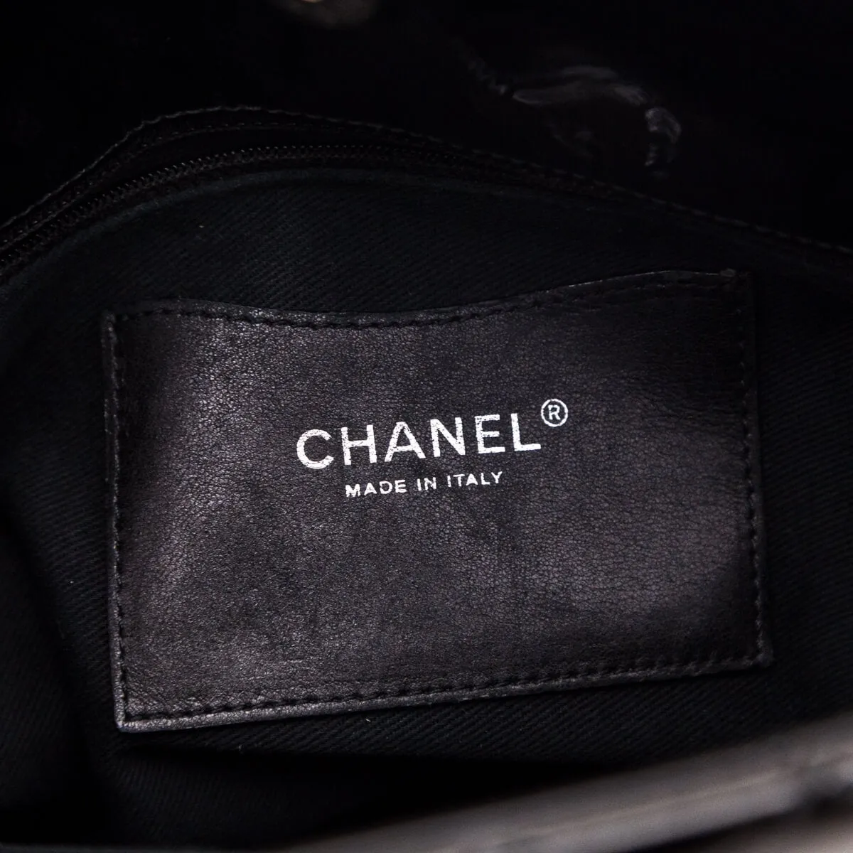 Chanel Black Patent Quilted Large Just Mademoiselle Bowling Bag