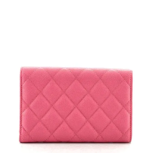 CHANEL CAVIAR QUILTED TRIFOLD CLASSIC FLAP WALLET