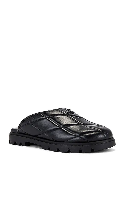 Coach Alyssa Quilted Leather Clog in Black