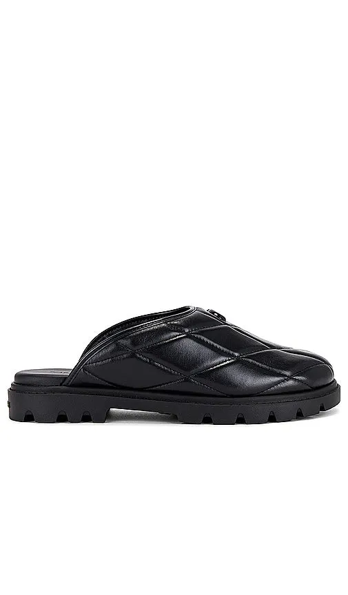 Coach Alyssa Quilted Leather Clog in Black