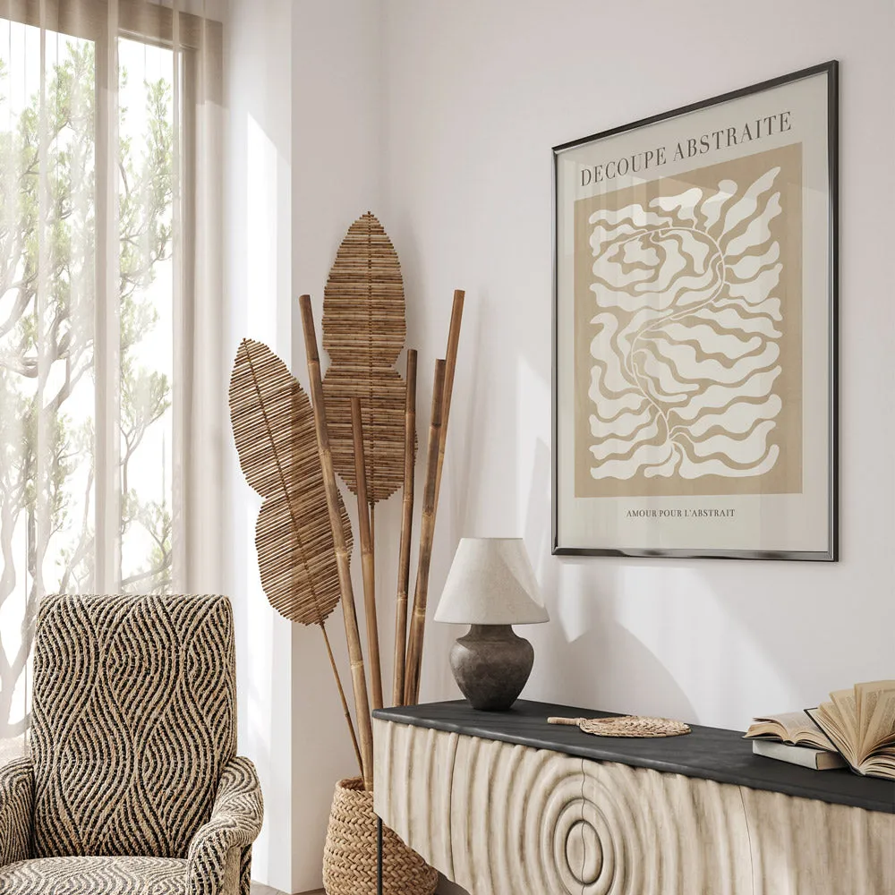 Decoupe Abstraite - Beige Abstract Art Paintings