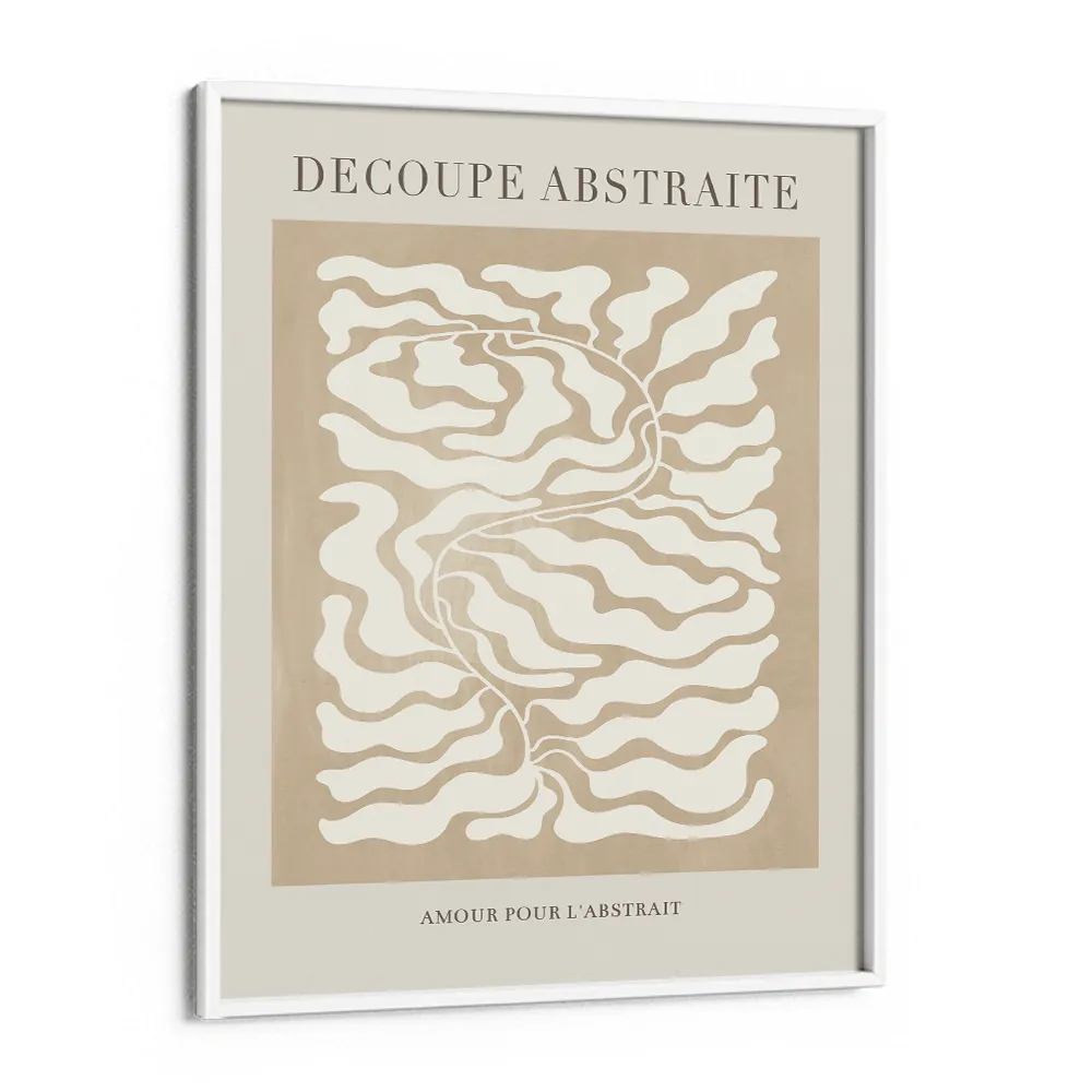 Decoupe Abstraite - Beige Abstract Art Paintings