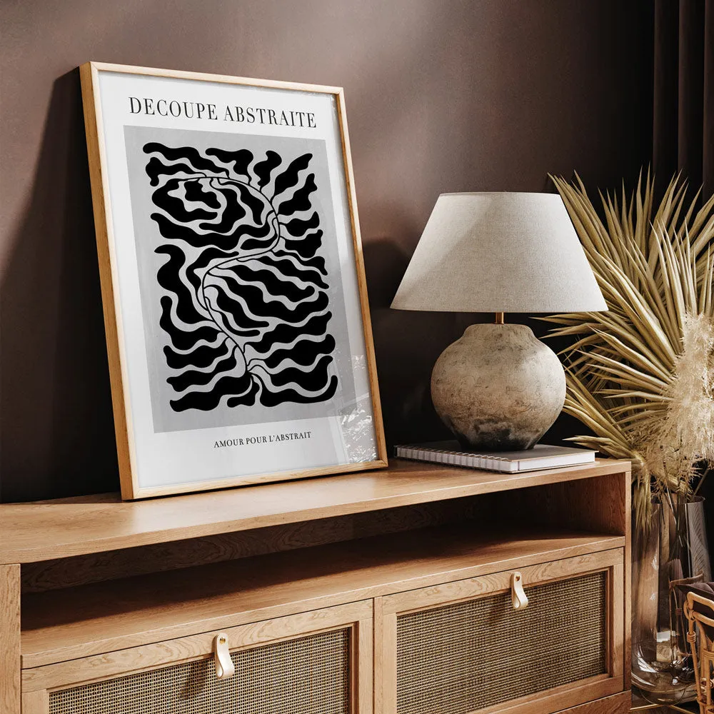Decoupe Abstraite - Black Abstract Art Paintings