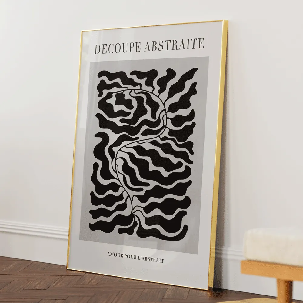 Decoupe Abstraite - Black Abstract Art Paintings