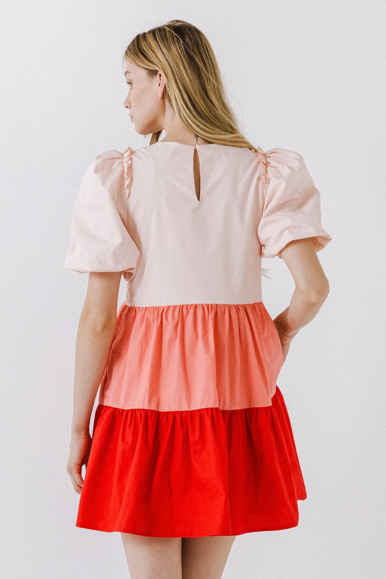 English Factory - Colorblock Babydoll Dress