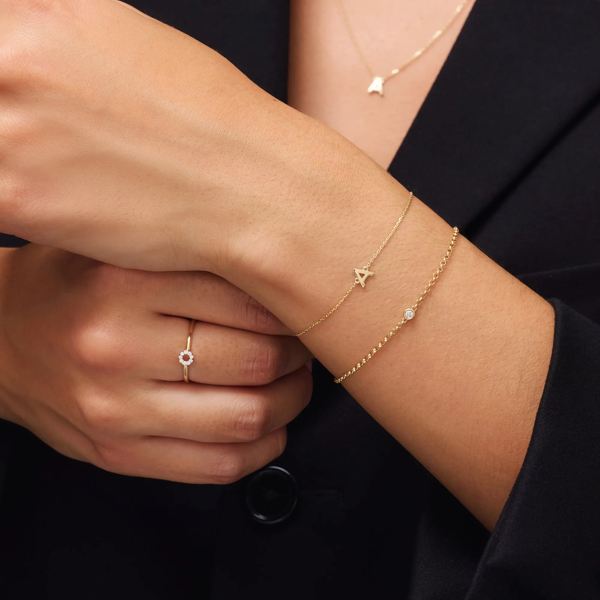 Essential Initial Letter Bracelet
