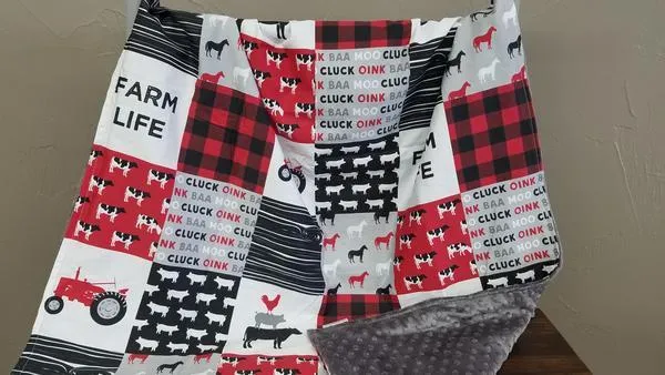 Farm Life Baby Blanket or Toddler Comforter