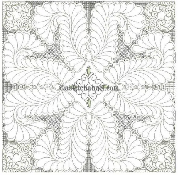 Feather Fountain Quilt Super Combo