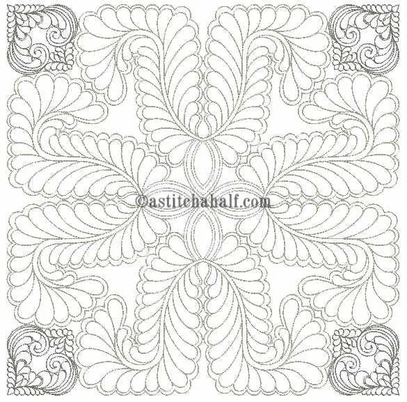 Feather Fountain Quilt Super Combo
