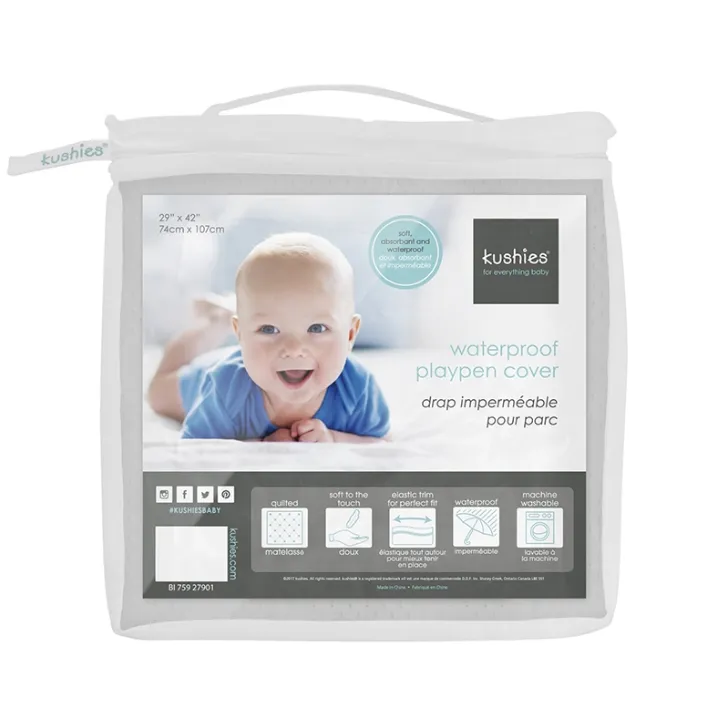 Kushies Waterproof Playpen Cover | Grey