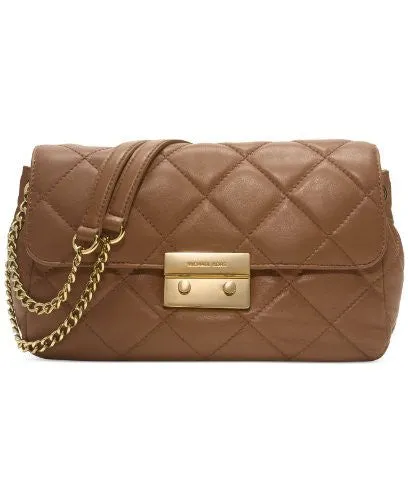 Michael Kors Sloan Large Quilted Shoulder Flap Mushroom