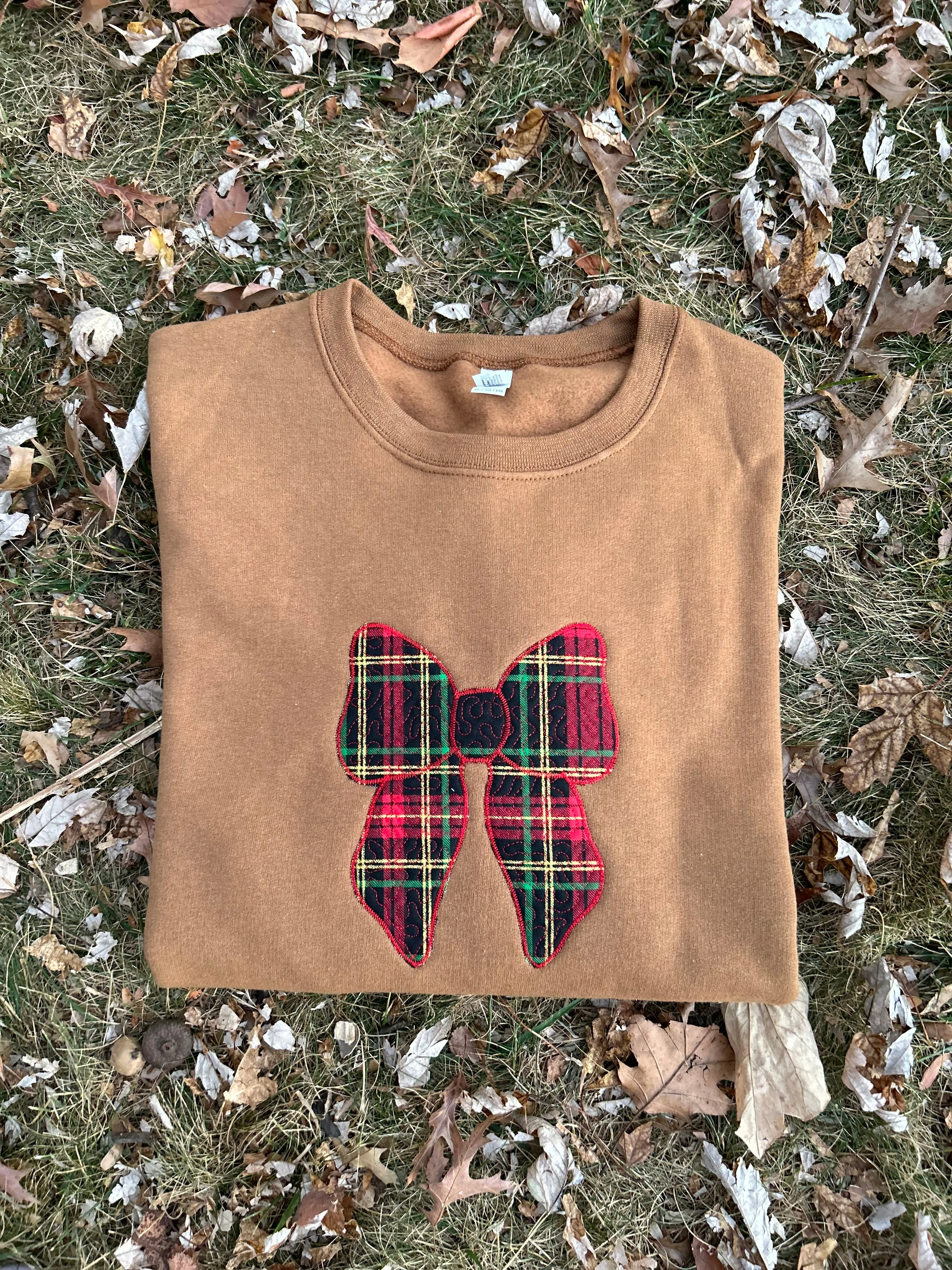 Oversized Bow Holiday Sweatshirt