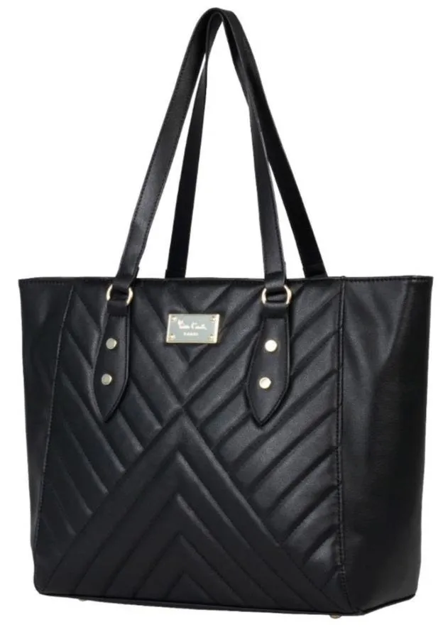 Pierre Cardin Noni Quilted Tote Handbag | Black