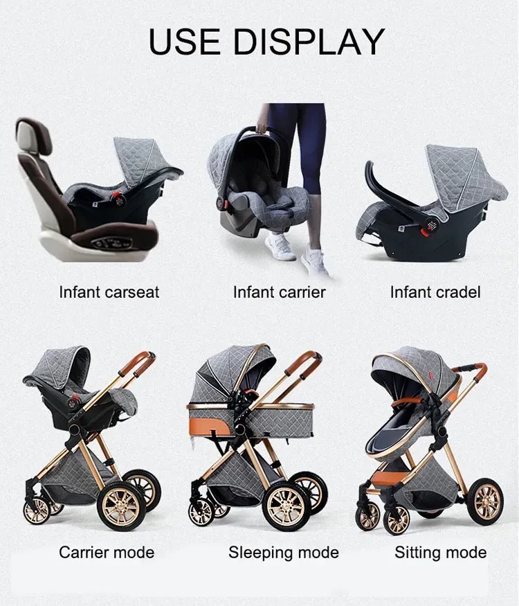 Rheese Quilted Buggy Set In Blue