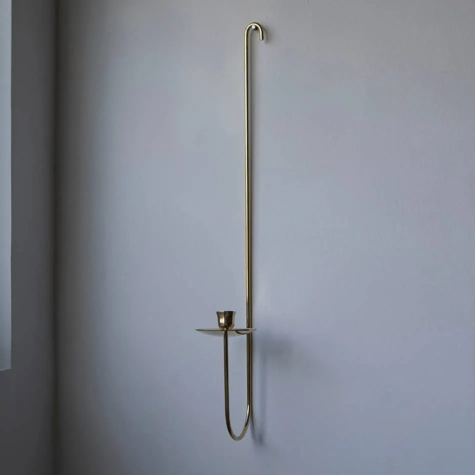 Single Arm Brass Candle Holder