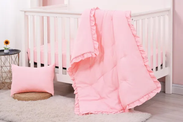 Solids - 3 Pcs Crib's Bedding Set