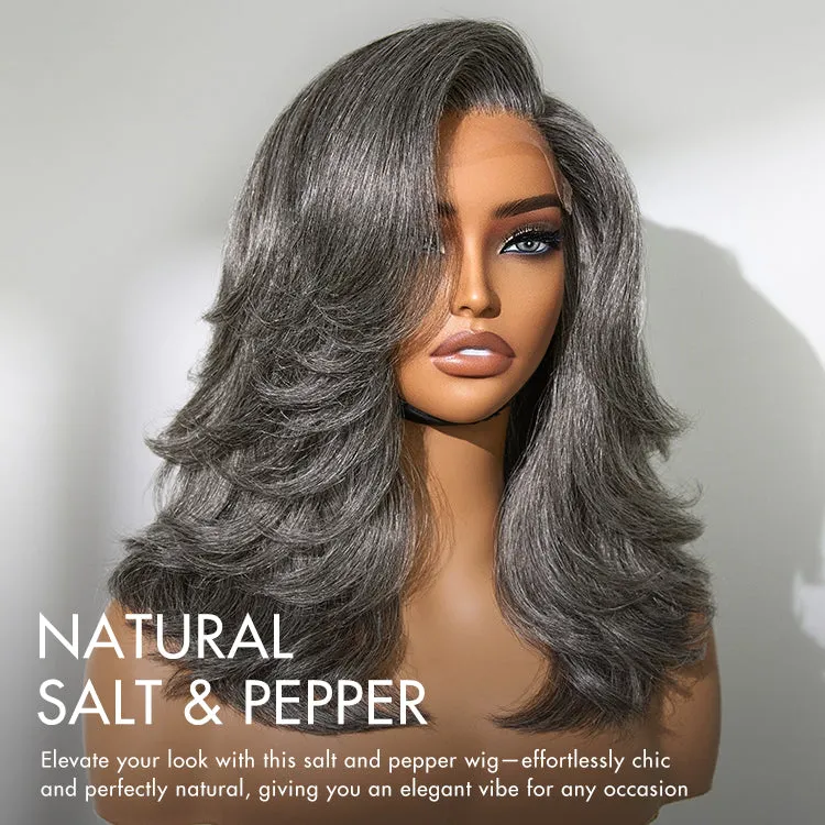 VIP ONLY | Effortlessly Chic Layered Haircut Wavy Glueless HD Minimalist Lace Short Wig