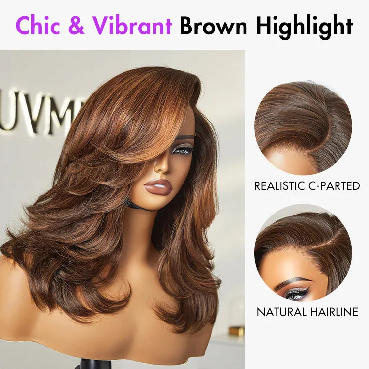 VIP ONLY | Effortlessly Chic Layered Haircut Wavy Glueless HD Minimalist Lace Short Wig