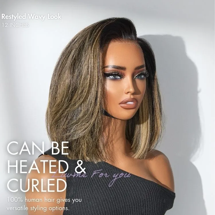VIP ONLY | Luvme All-Day Comfort Wig Blonde Highlight Blunt Cut Bob Glueless Minimalist HD Lace Short Bob Wig Pre-Cut Lace