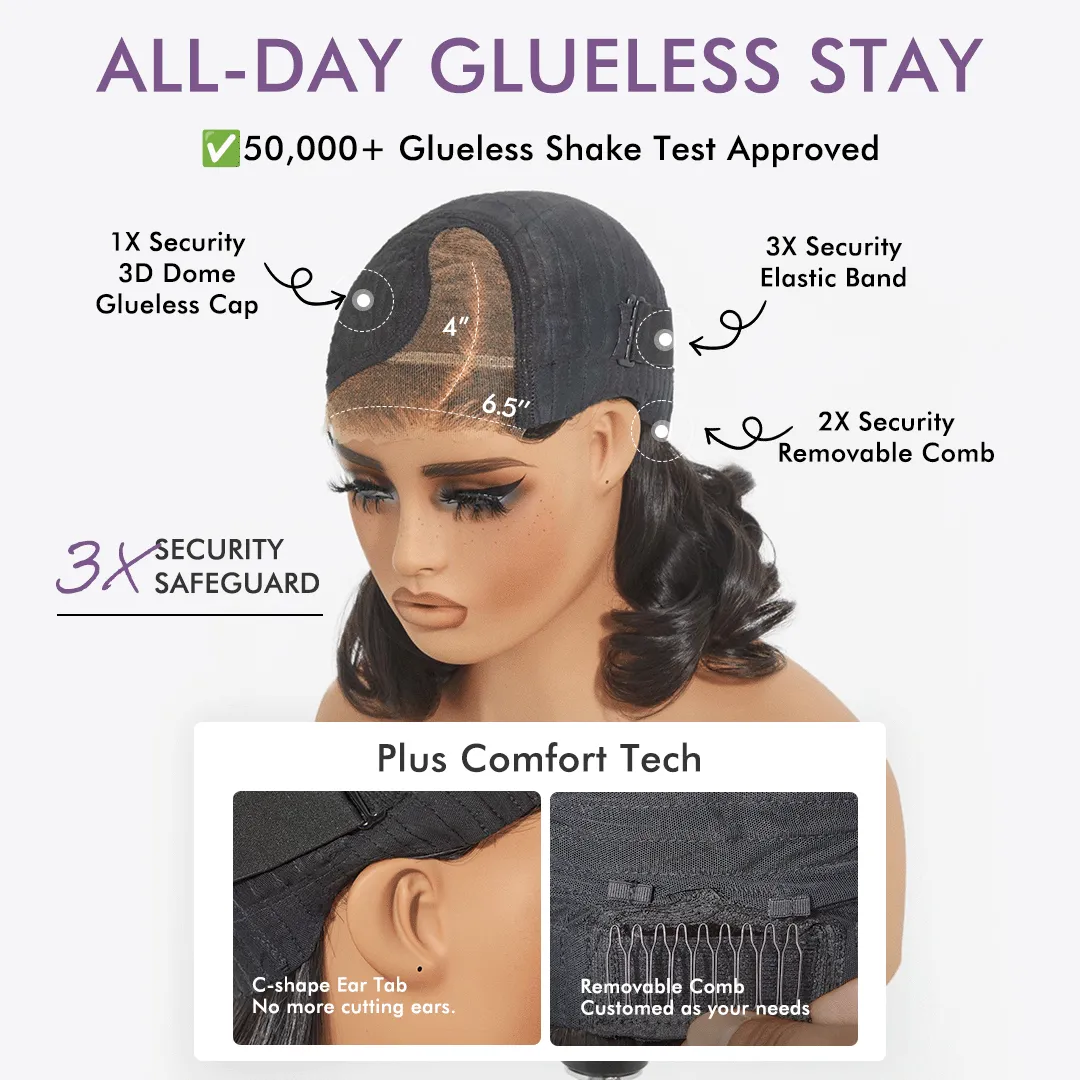 VIP ONLY | Luvme All-Day Comfort Wig Blonde Highlight Blunt Cut Bob Glueless Minimalist HD Lace Short Bob Wig Pre-Cut Lace
