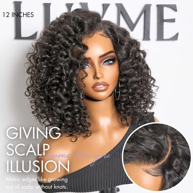 Weekly Special | Luvme All-Day Comfort Wig Deep Wave Glueless Minimalist HD Lace Human Hair Curly Wig Pre-Cut Lace